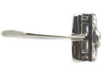 Art Deco 18ct White Gold Gothic Design Ring set with Diamonds