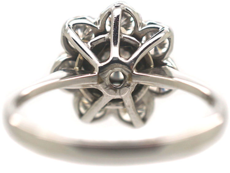 18ct White Gold Diamond Daisy Cluster Ring