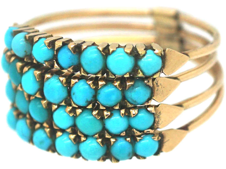 14ct Gold Harem Ring set with Turquoise