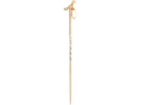 Edwardian Gold, Natural Pearl & Diamond Sprig Tie Pin