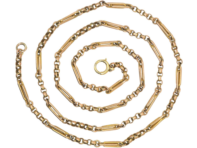 Edwardian 9ct Gold Medium Length Chain