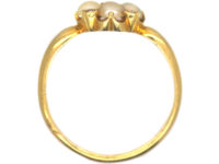Regency 18ct Gold, Natural Split Pearl, Rose Diamond Ring
