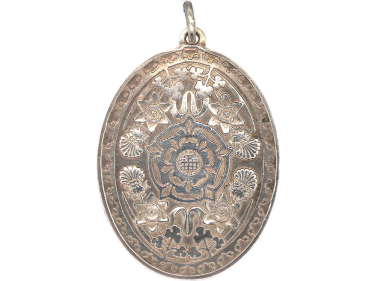 Silver Tudor Rose Pendant