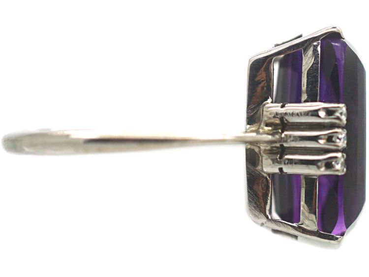 Art Deco Amethyst & Diamond Ring