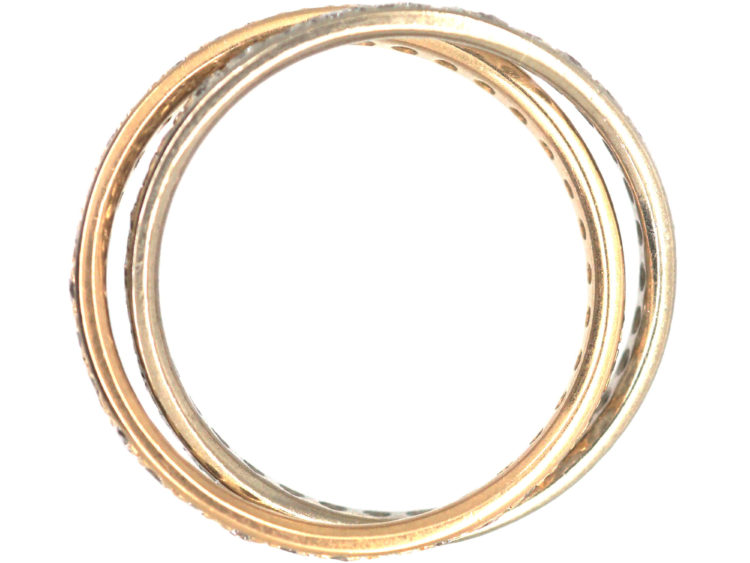 Pair of Interlinking Diamond Eternity Rings