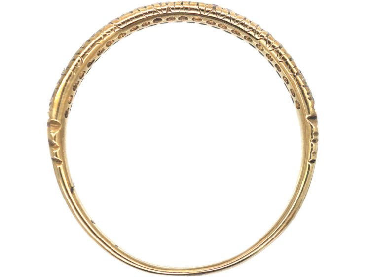 18ct Gold Three Row Diamond Ring