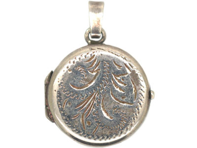 Small Silver Round Locket