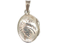Small Silver Oval Locket