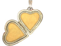 Silver Heart Engraved Locket With Baroque Swirls