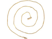 Edwardian 15ct Gold Ornate Chain with Barrel Clasp