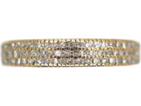 18ct Gold Three Row Diamond Ring