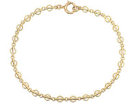 Edwardian 9ct Gold Fine Small Link Bracelet