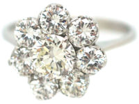 18ct White Gold Diamond Daisy Cluster Ring