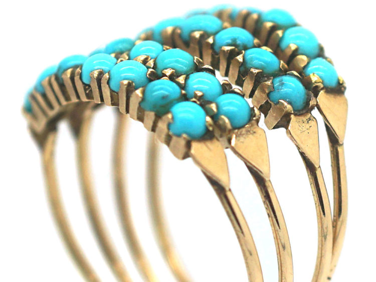 14ct Gold Harem Ring set with Turquoise