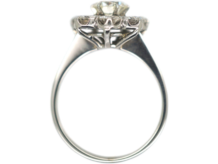 18ct White Gold Diamond Daisy Cluster Ring