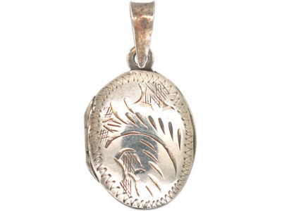 Small Silver Oval Locket