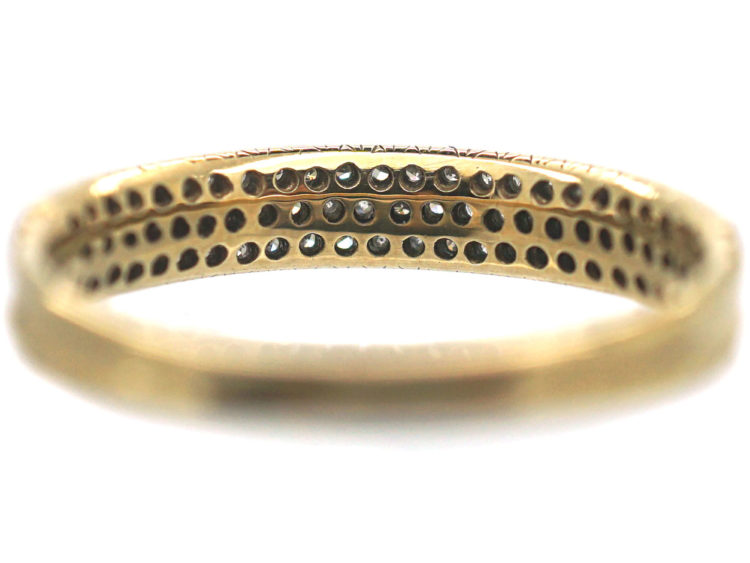 18ct Gold Three Row Diamond Ring