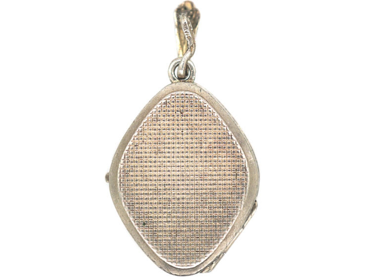 Silver Diamond Shaped Locket