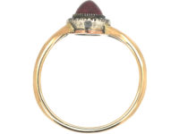 Edwardian 18ct Gold, Ruby & Rose Diamond Cluster Ring