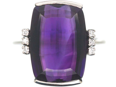 Art Deco Amethyst & Diamond Ring