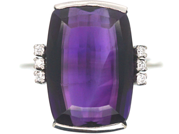 Art Deco Amethyst & Diamond Ring