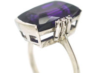Art Deco Amethyst & Diamond Ring