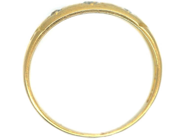 Victorian 18ct Gold & Three Stone Diamond Ring