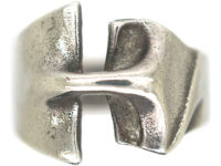 Silver Modernist Ring by Lapponia