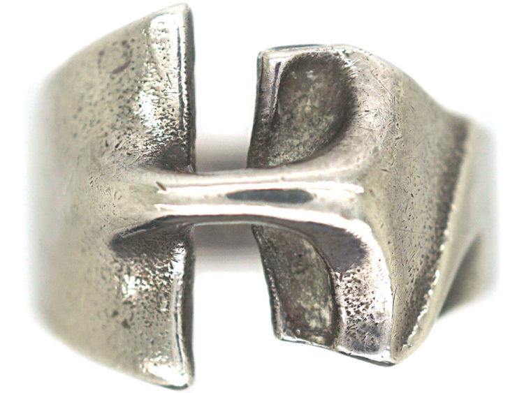 Silver Modernist Ring by Lapponia