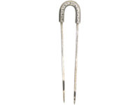 Pair of 19th Century Silver French Horseshoe Hairpins