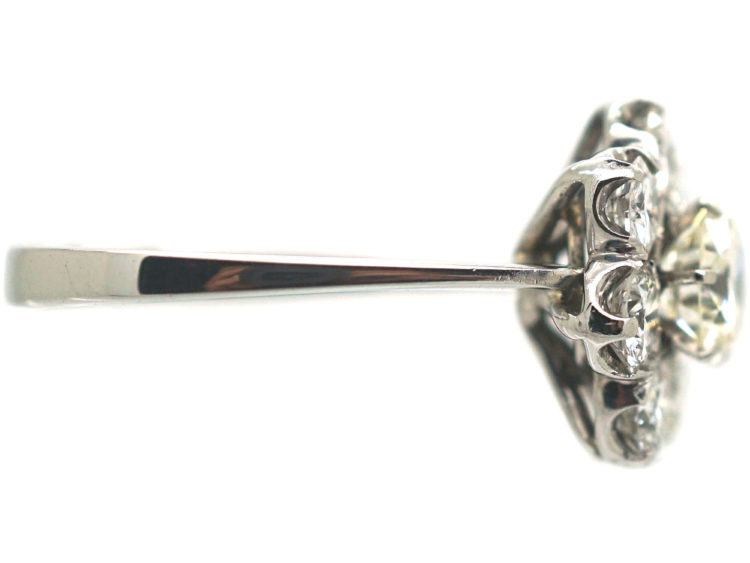 18ct White Gold Diamond Daisy Cluster Ring