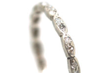 Art Deco Narrow Platinum & Diamond Eternity Ring