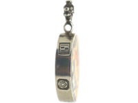 Silver Double Sided Queen's Silver Jubilee Pendant With Tiger's Eye & Agate