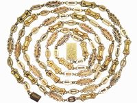 Georgian 15ct Gold Long Guard Chain