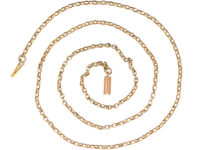 Victorian 9ct Gold Faceted Links Chain