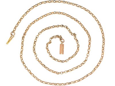 Victorian 9ct Gold Faceted Links Chain