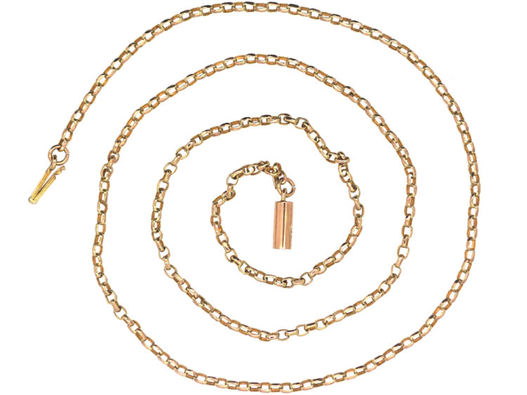 Victorian 9ct Gold Faceted Links Chain