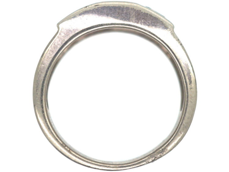 Silver & Light Blue Aquamarine Ring