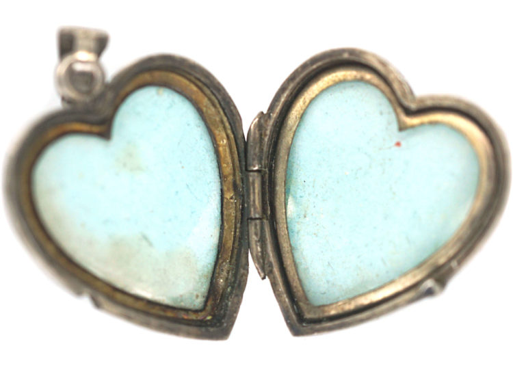 1970s Silver Heart Shaped Locket