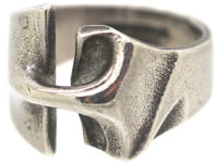 Silver Modernist Ring by Lapponia