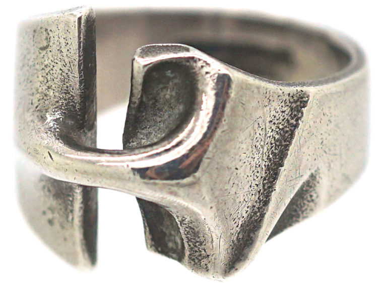 Silver Modernist Ring by Lapponia