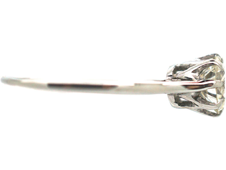 Art Deco Platinum, Diamond Solitaire Ring