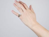 Arts & Crafts Silver & Gold, Water Opal Ring