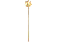 Victorian 15ct Gold Etruscan Style Tie Pin set with a Garnet
