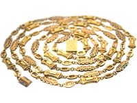 Georgian 15ct Gold Long Guard Chain