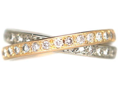 Pair of Interlinking Diamond Eternity Rings