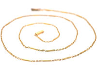 Edwardian 15ct Gold Ornate Chain with Barrel Clasp