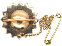 Georgian Gold & Flat Cut Garnet Brooch