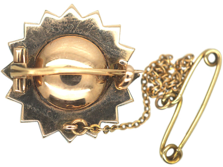 Georgian Gold & Flat Cut Garnet Brooch