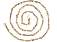 Edwardian 9ct Gold Medium Length Chain with Dog Clip